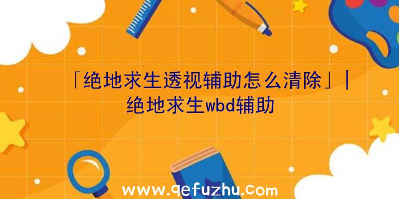 「绝地求生透视辅助怎么清除」|绝地求生wbd辅助